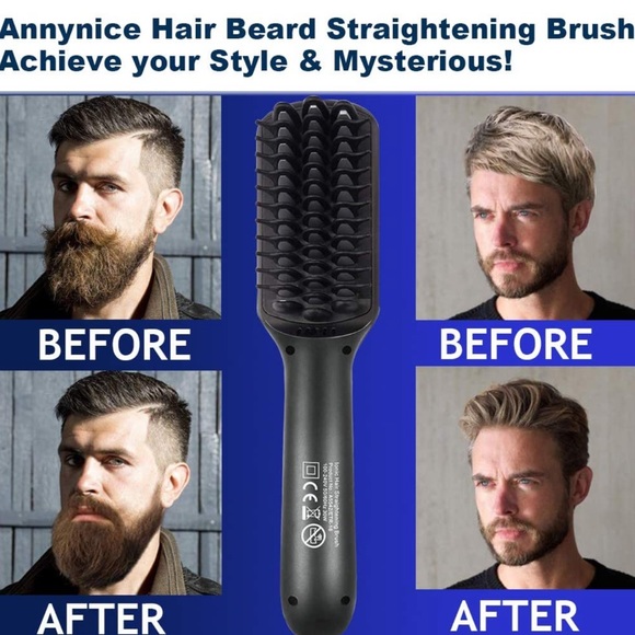 Beard Straightener - Professional Beard Hair Straightening Brush for Men - Picture 5 of 8